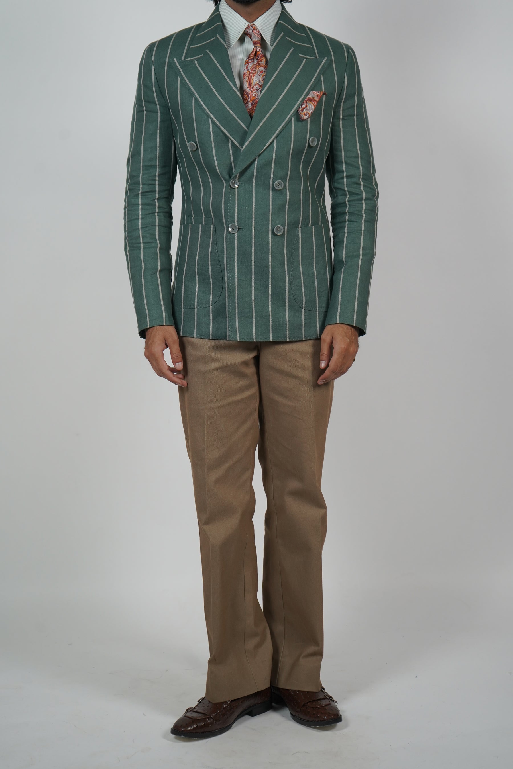 Green Linen Jacket