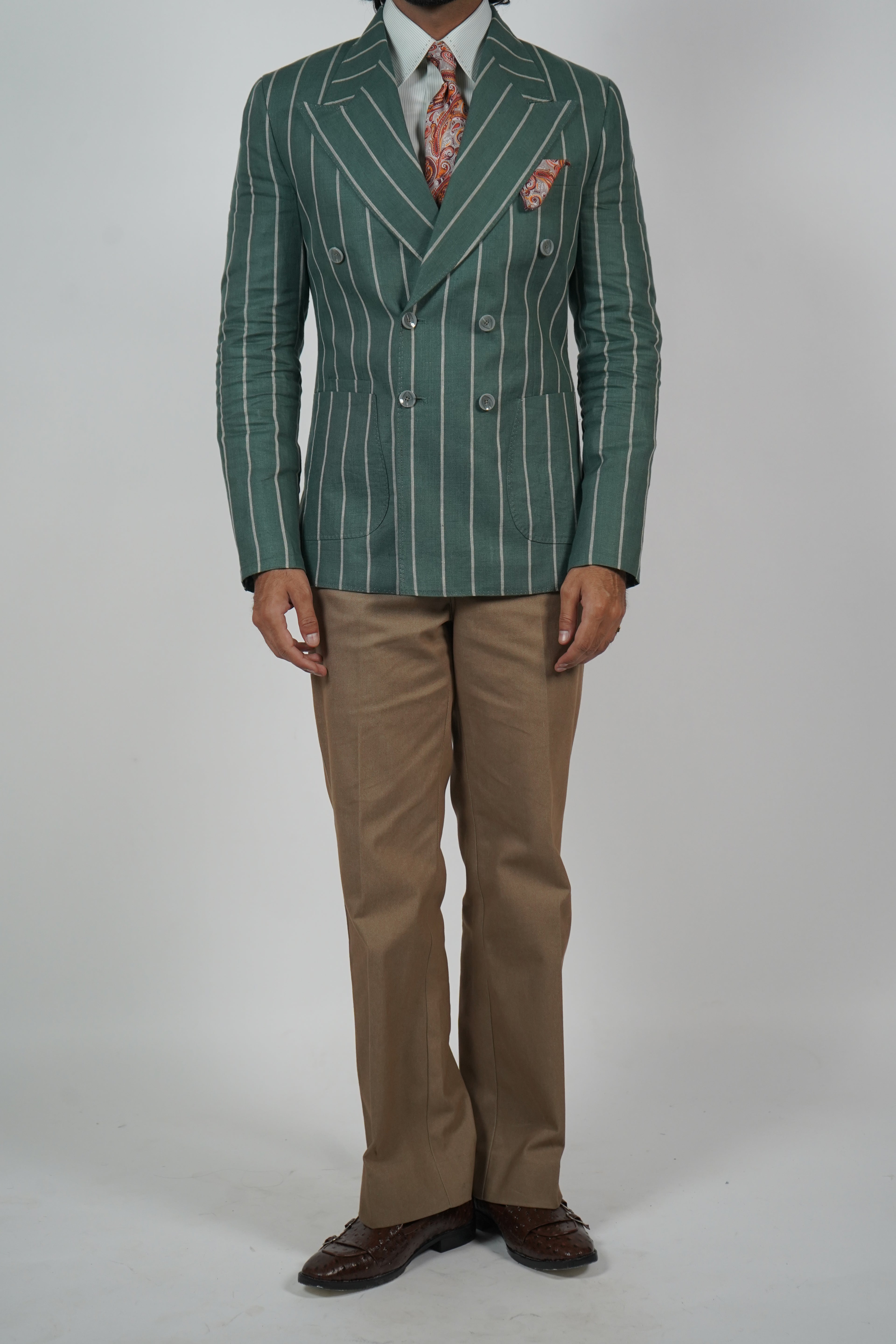 Green Linen Jacket