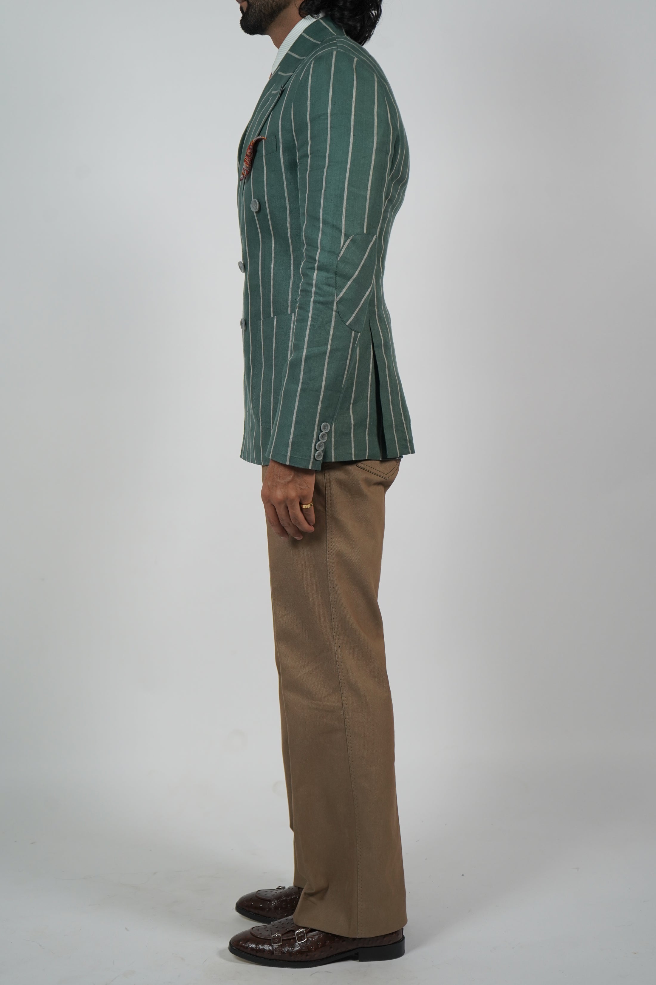 Green Linen Jacket